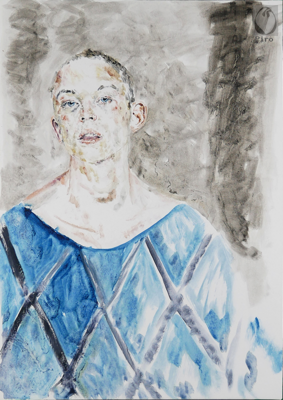 oil on paper - olio su carta di Piro